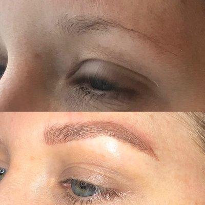 Before and after. Brows. On. Fleek.