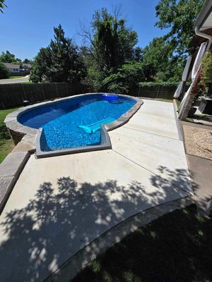 Loved how this project turned out with our stone and concrete combined, we finished this pool off nicely!