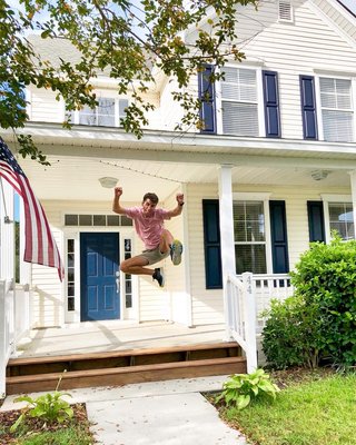 Jump for joy after purchasing your new home...(actual customer)!