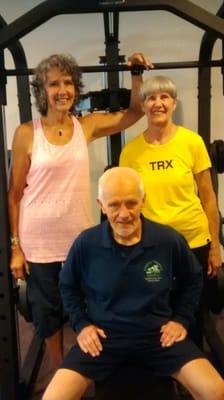 Kim May, owner, Mike Simonson, manager, Eileen Corbin, TRX specialist