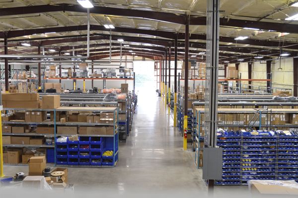 The USA-CLEAN warehouse stocked with parts for same day shipping.