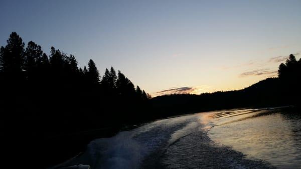 Jet boating up the Rogue River.