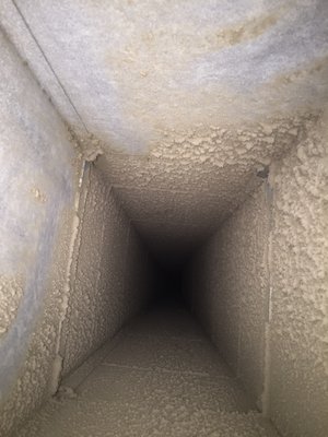 In this image you can tell the difference between Ducts. This is the before image