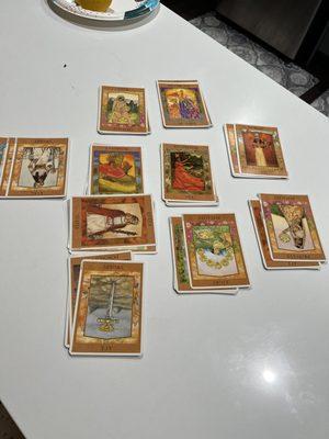 One of my tarot card readings.