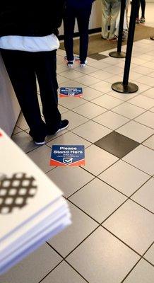 Appropriate floor placement stickers for additional safety measures.