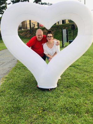 Us! At the Water Lantern Festival. Feeling the good vibes.