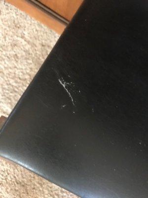 Mess left on piano bench