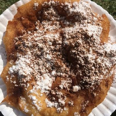 Frybread with powered sugar and cinnamon