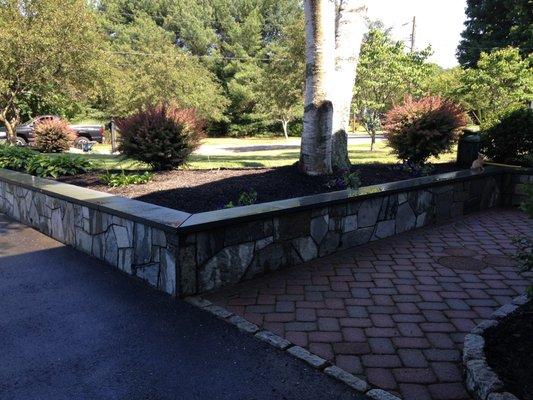 Stone Wall and Walkway