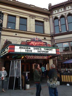 Outside the Mystic theatre