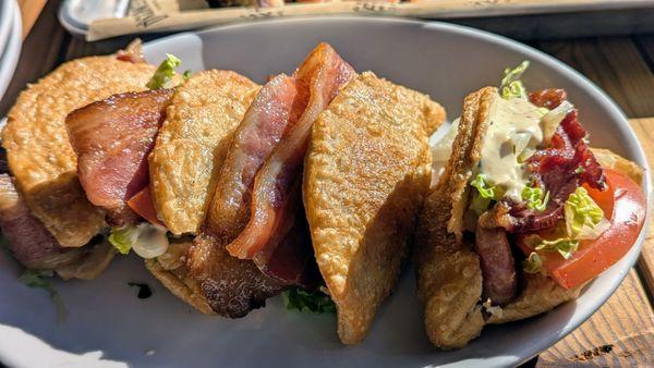 Pierogi BLT tacos