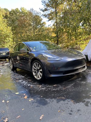 Fun Fact Tesla's can't go through a automatic car wash!  Thoro Clean Comes to your Driveway!