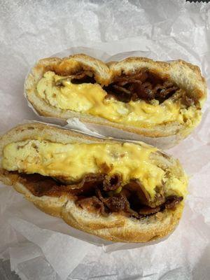 Bacon Egg and Cheese on a roll $7.71