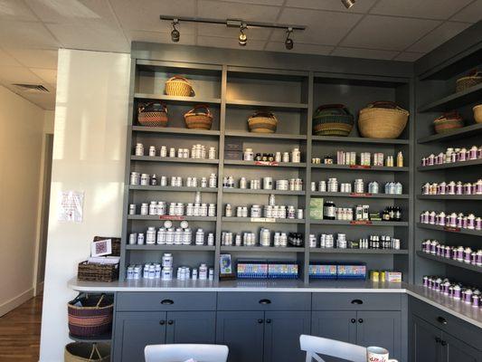 apothecary shelves