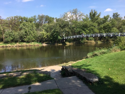 Footbridge over the Kishwaukee River