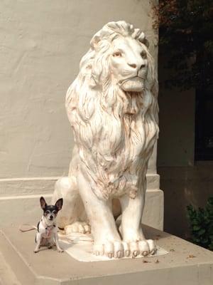 Nice pair of statues out front