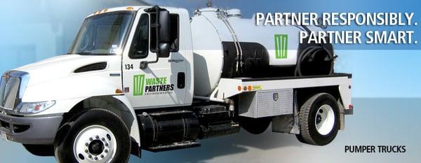 Waste Partner Environmental Inc.'s pumper trucks.