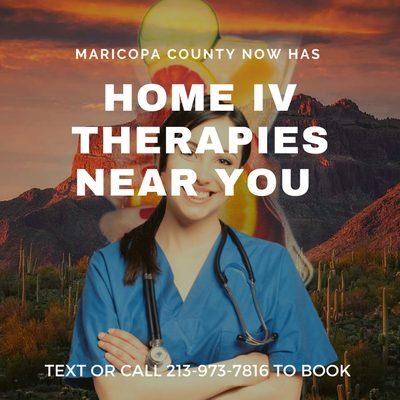 Providing high quality IV therapies in the cities of Phoenix, Scottsdale, Tempe, Gilbert, Chandler, and Mesa!