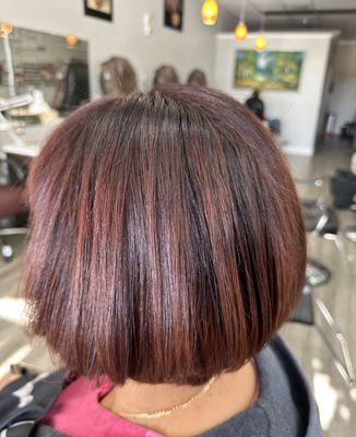 Color and haircut by Pauline