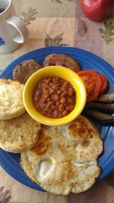 English Breakfast with English muffins made from scratch!