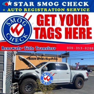 NEED A TITLE TRANSFER ?
NEED A SMOG CHECK ?
SMOG CHECK & REGISTRATION
1060 E 6th st Beaumont ca 92223
(909) 353-8288