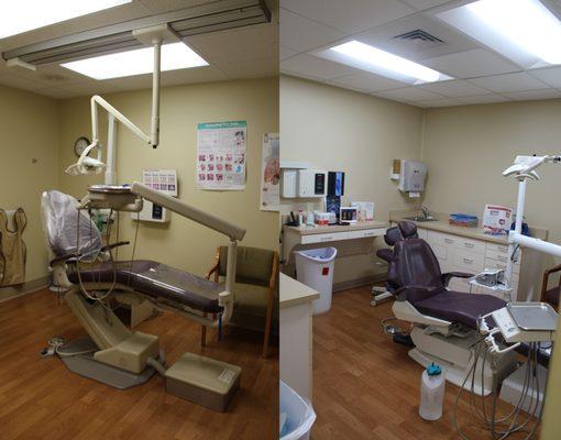 Dental Health Associates: Old Lighting (left) vs New Lighting (right)