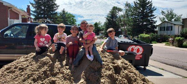 Kids love playing in the sand