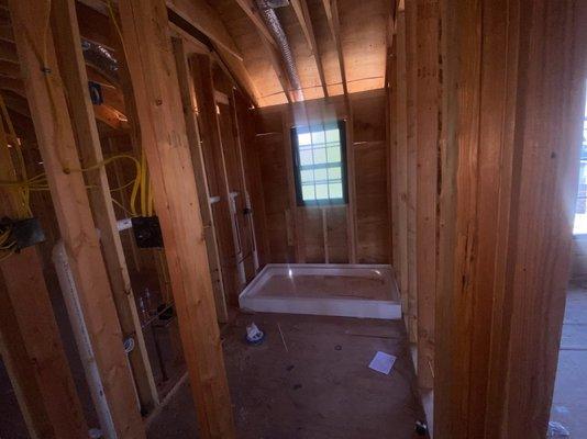 Framing complete bathroom