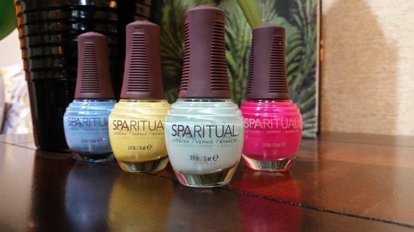 Toxic free is in! Even our nail polish is free of toxins - 3-free line by SpaRitual! Try out a sumptuous manicure or pedicure at our spa!