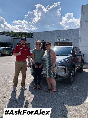 April and her 2021 Nissan Rogue