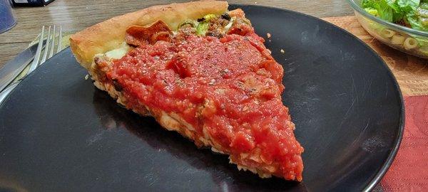 Deep dish monster pizza