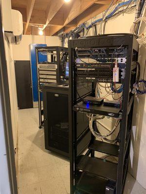 Conducted a major cleanup and consolidation of this networking closet.