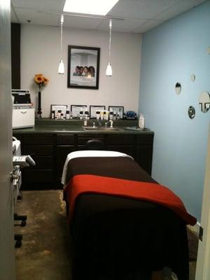 The new and improved treatment room for facials, massages, tinting and waxing!