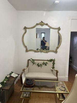 Heavy vintage mirror hanging