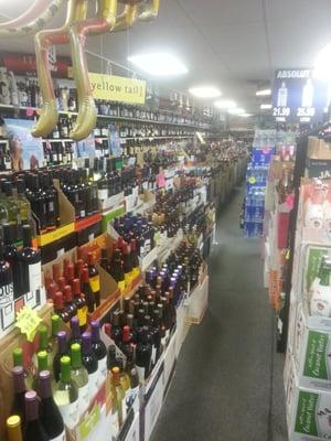 a big selection of booze.