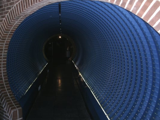 The tunnel that leads to the RVCC Planetarium gallery.