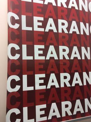 There's a LARGE clearance section!!