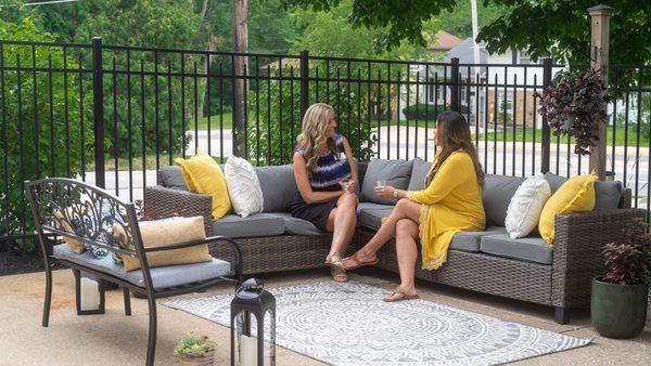 Renovated outside patio for all to catch some rays and a nice chat with family and friends