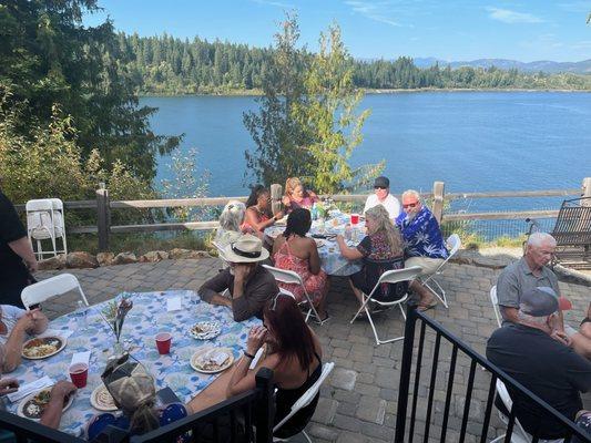 The music was perfect for patio above and beach below!