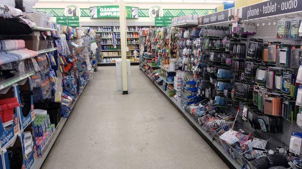 Clean and organized aisles.