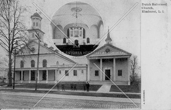 an old postcard of the church, from the Greater Astoria Historical Society (astorialic.org)