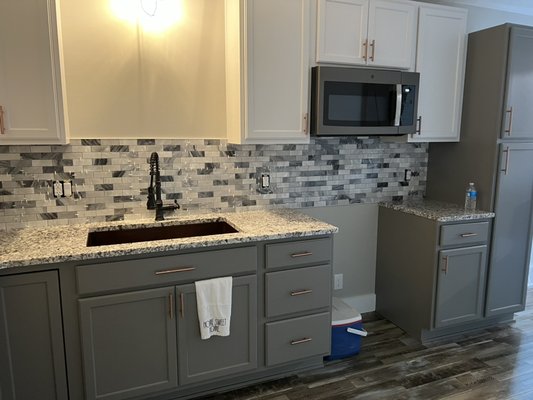 Painted kitchen cabinets