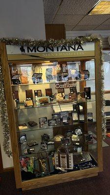 We carry Montana Silversmith necklaces, earrings, and cuffs.