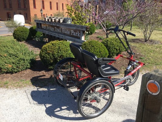 The is the 3 wheeler electric bike. A 94 year old lady and her son rented it