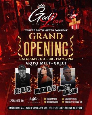 Flyer for Grand Opening