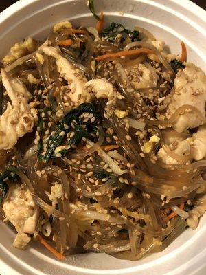 Japchae with chicken. Pretty tasty!!