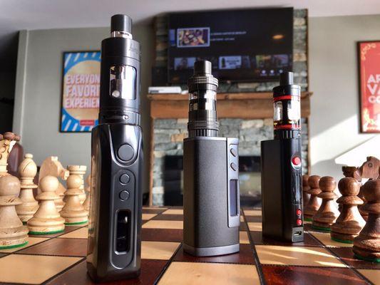 The IPV D3, Fuchai Mini and Kangertech Topbox Mini! @artisanvaporburlington #vapestagram #vapeon #vape #BVT #clouds #artisanvaporcompany