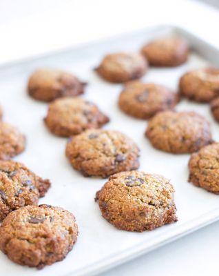 Freshly Baked Paleo Chocolate Chip Cookies! Gluten Free, Dairy Free, Wheat Free, Refined Sugar Free!