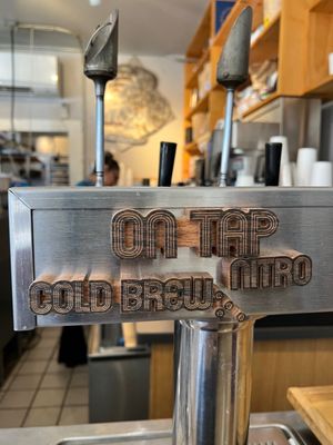 Nitro cold brew on tap