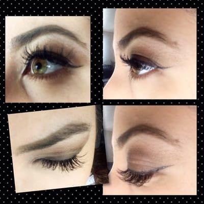 Beautiful natural full set of lash extensions